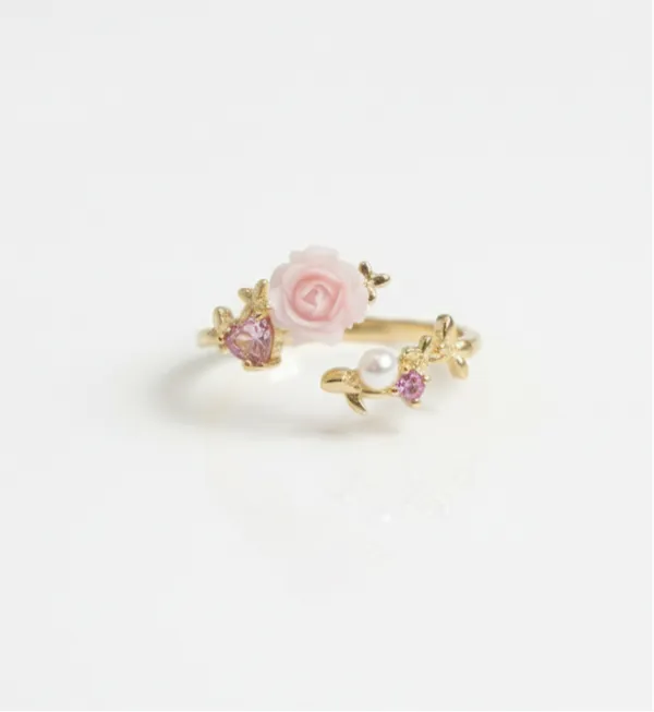 Gold_With_Light_Pink_Pink_Rose_Petal_Ring_For_Women
